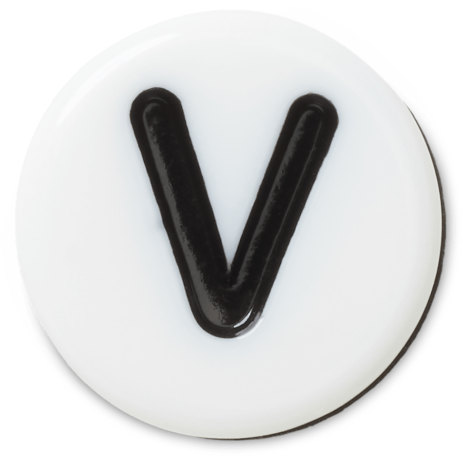  Tiny Friendship Letter V - charm view - Jibbitz
