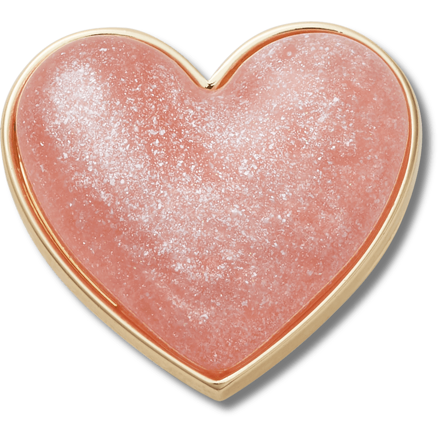  Tiny Glitter Enamel Heart - charm view - Jibbitz