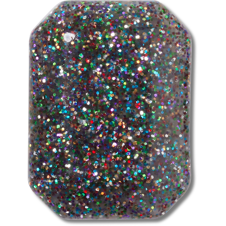 Black Rainbow Glitter Gem
