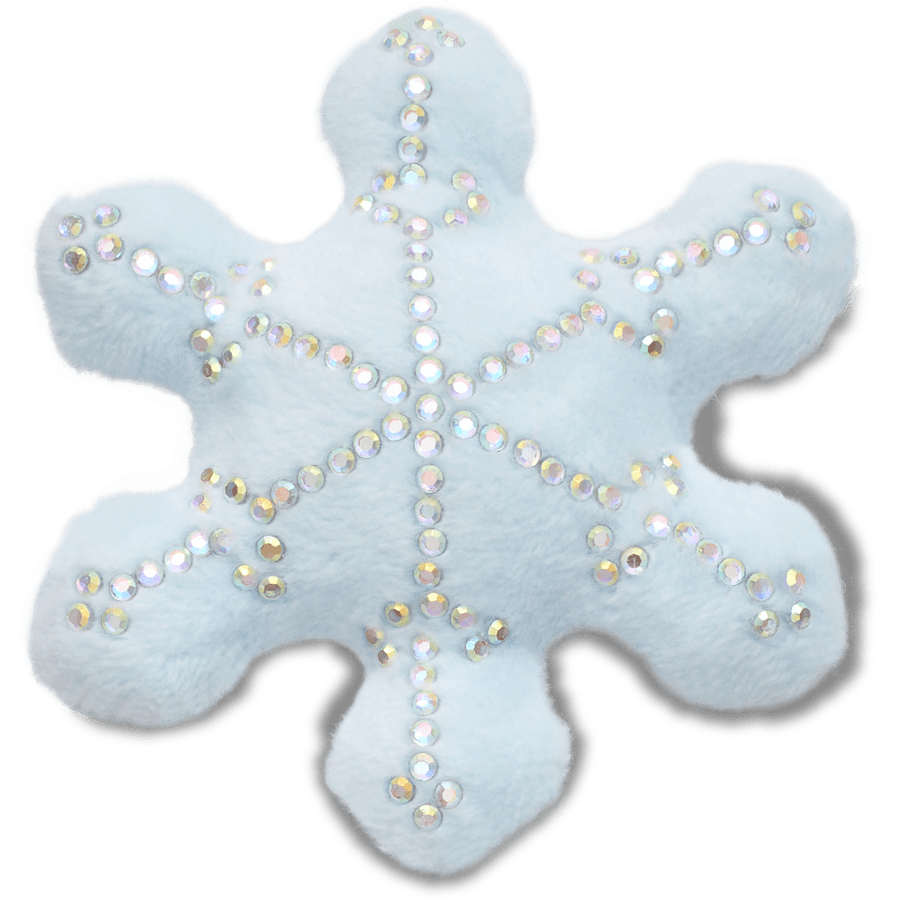  Plush Studded Snowflake - charm view - Jibbitz