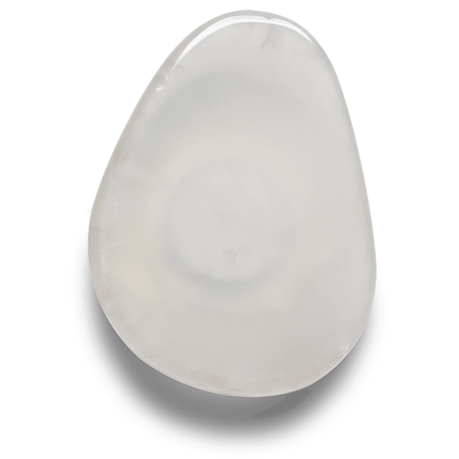 White Glass Cut Stone
