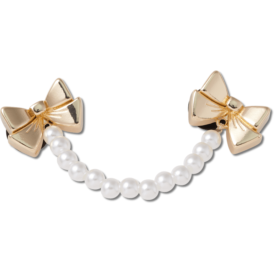  Pearl and Bow Chain - charm view - Jibbitz