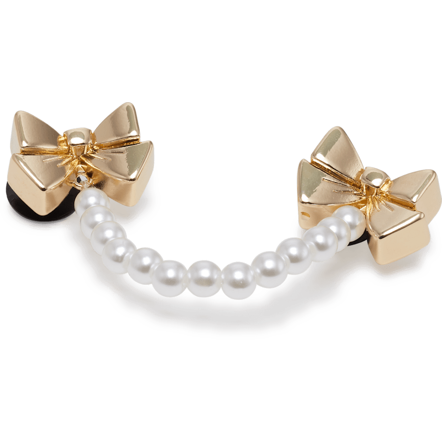  Pearl and Bow Chain - charms on shoes - Jibbitz