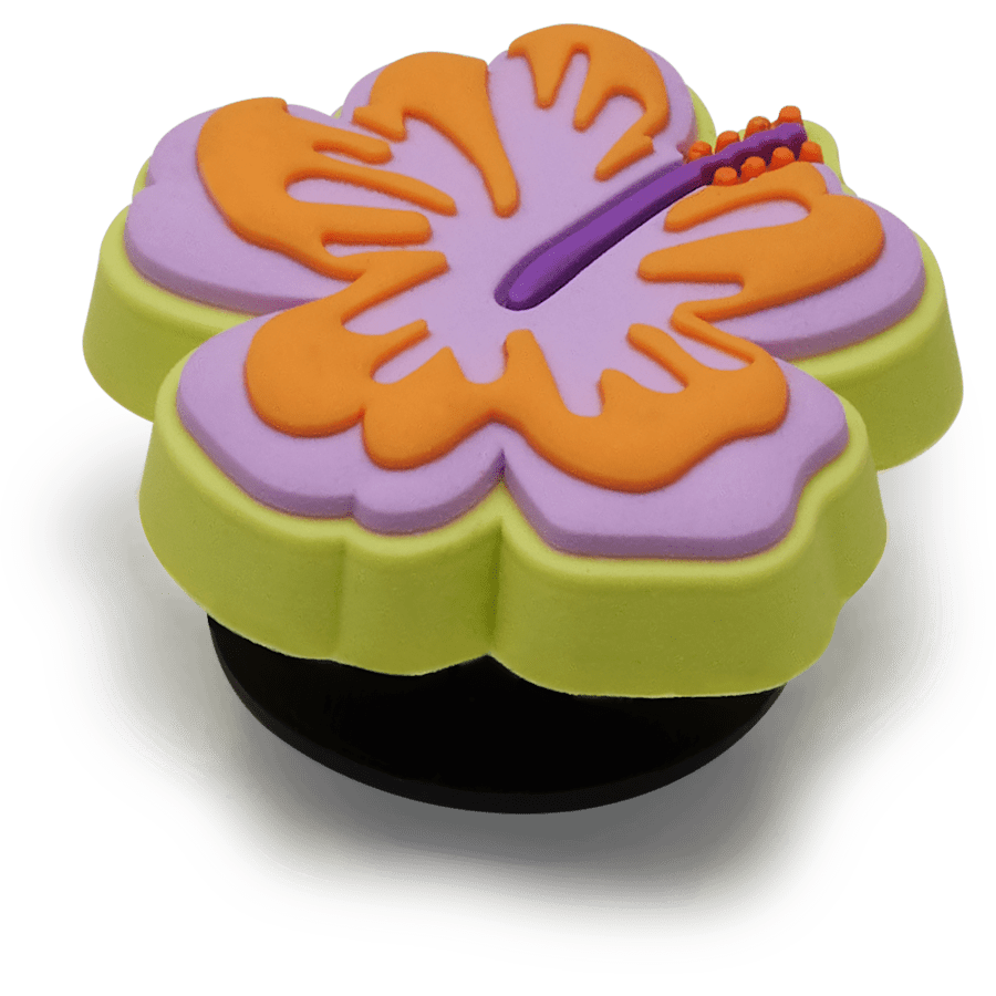 Hibiscus violet et orange - Angle personnalisé - Jibbitz Charms