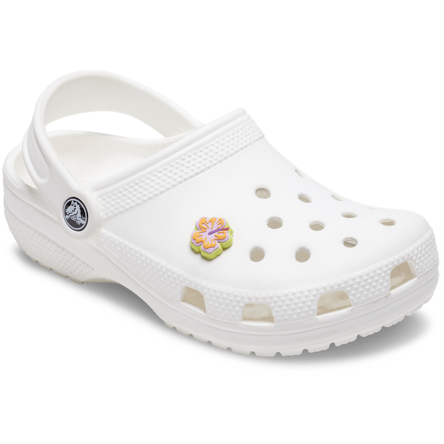 Hibiscus violet et orange - charm-on-shoes - Jibbitz Charms