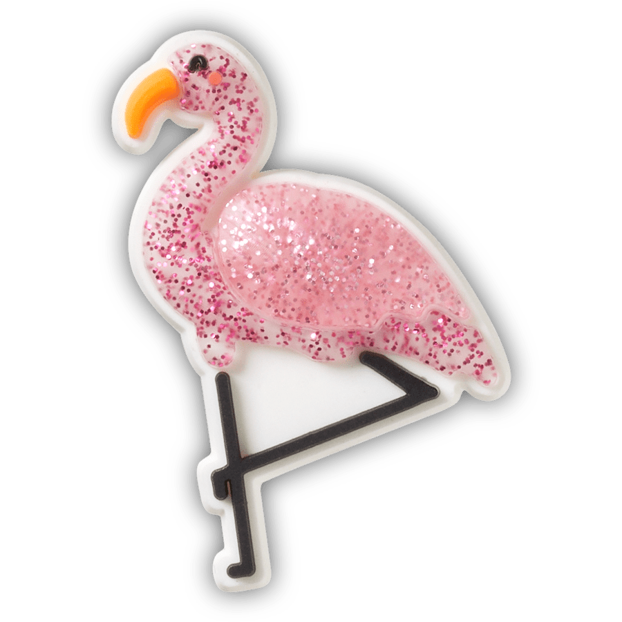  Sparkly Flamingo - charm view - Jibbitz