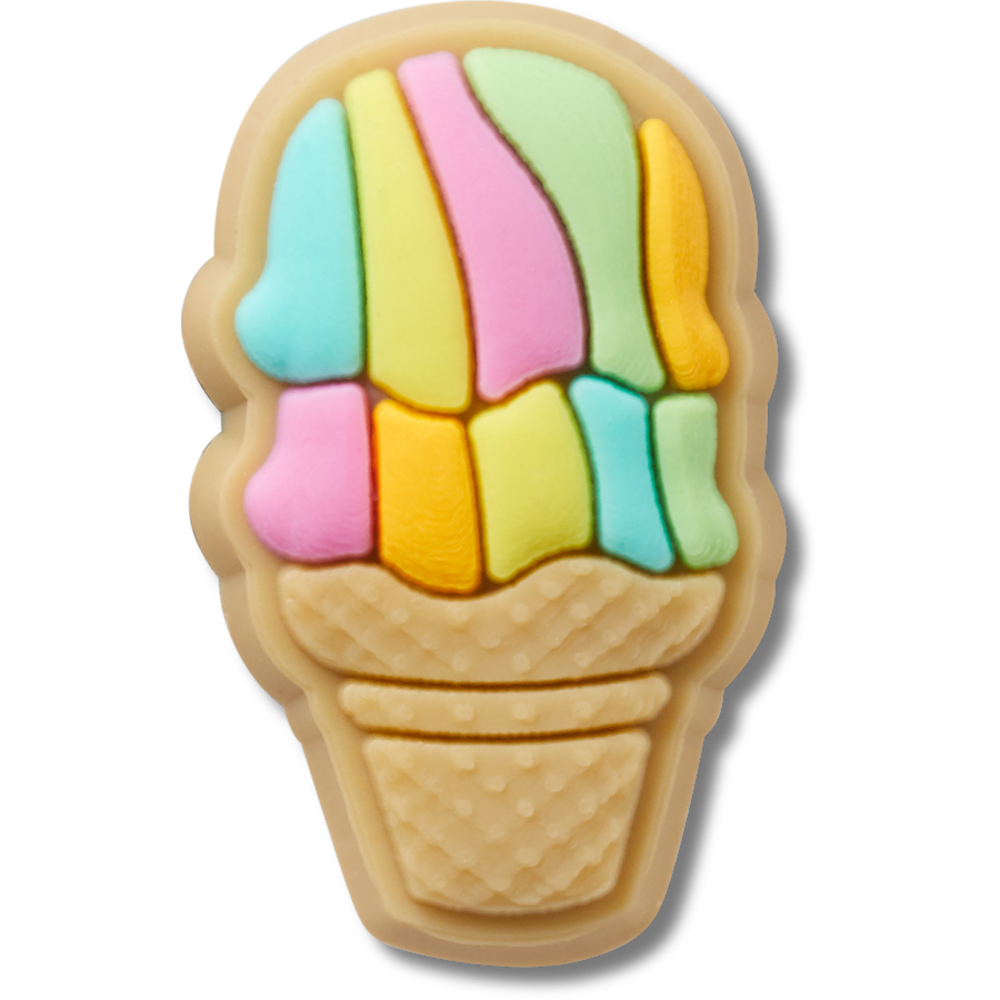  Rainbow Ice Cream Cone - charm view - Jibbitz