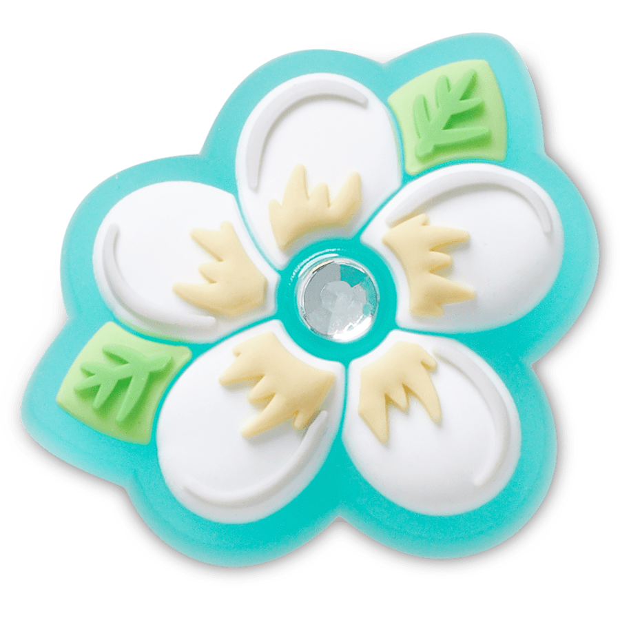  Gem Plumeria Floral - charm view - Jibbitz