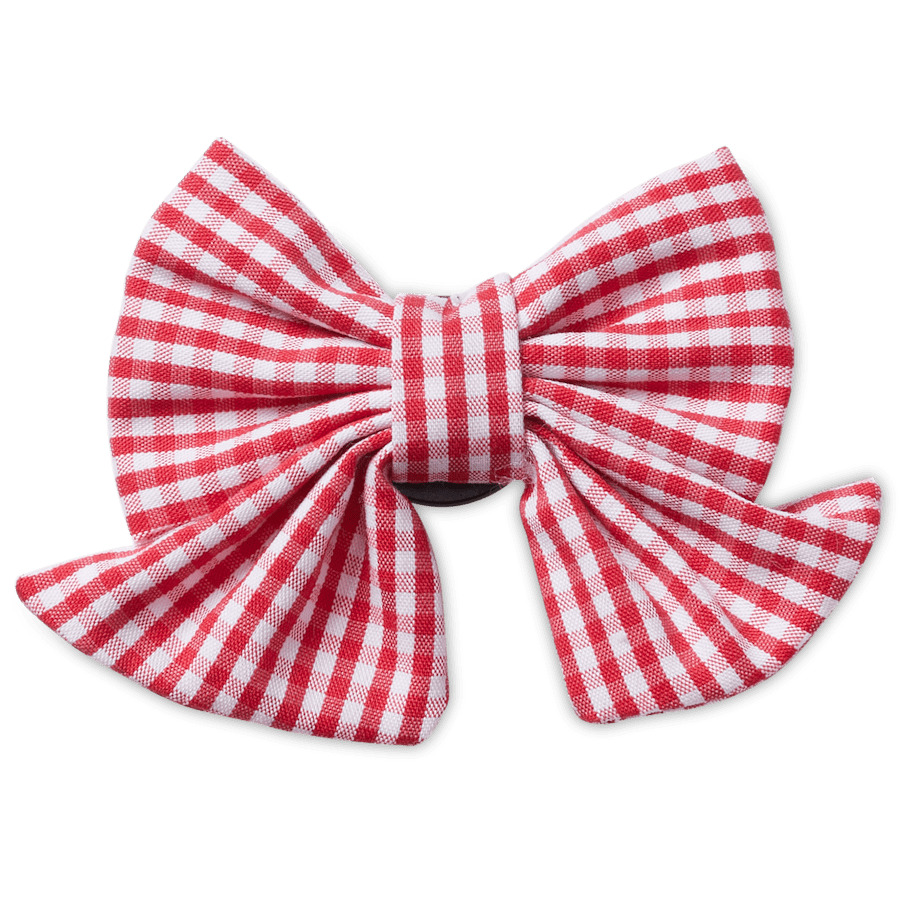  Red Gingham Bow - charm view - Jibbitz