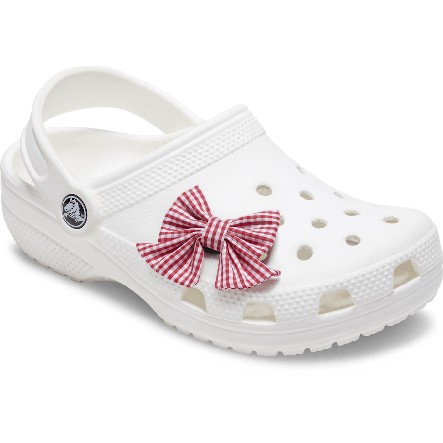  Red Gingham Bow - Custom Angle - Jibbitz