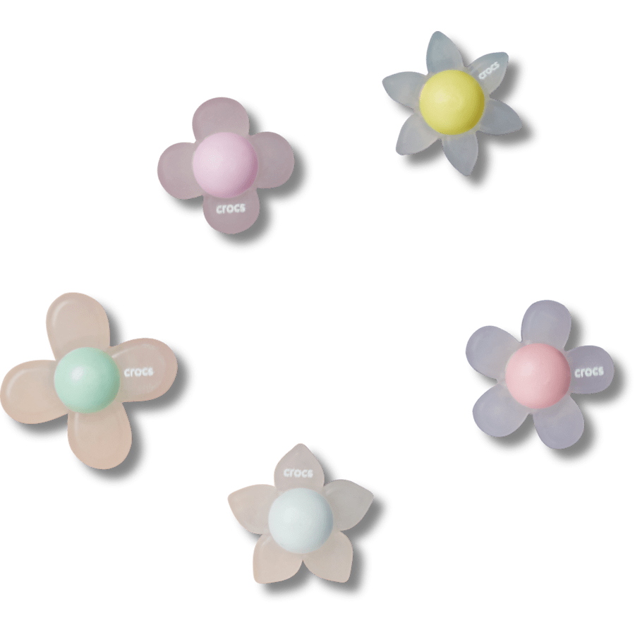  Iridescent Flowers 5 Pack - charm view - Jibbitz