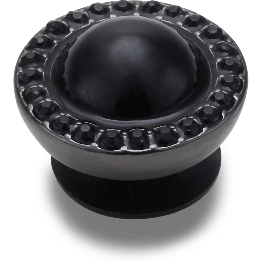  Black Dome with Gems - charms on shoes - Jibbitz