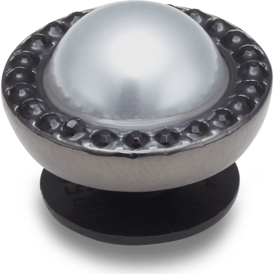  Pearl with Black Gem Base - charms on shoes - Jibbitz