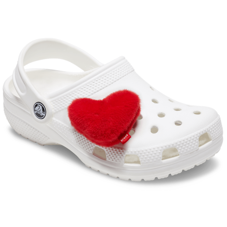  Red Fuzzy Heart - Custom Angle - Jibbitz