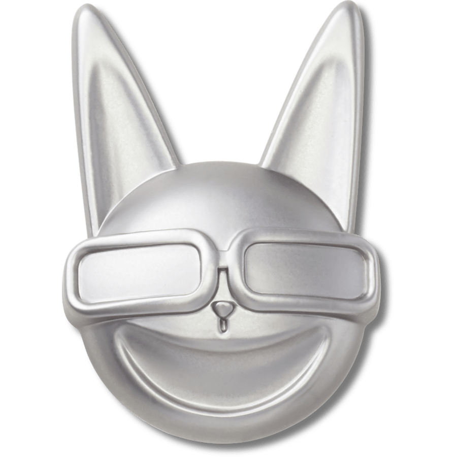  Punk Silver Bunny - charm view - Jibbitz