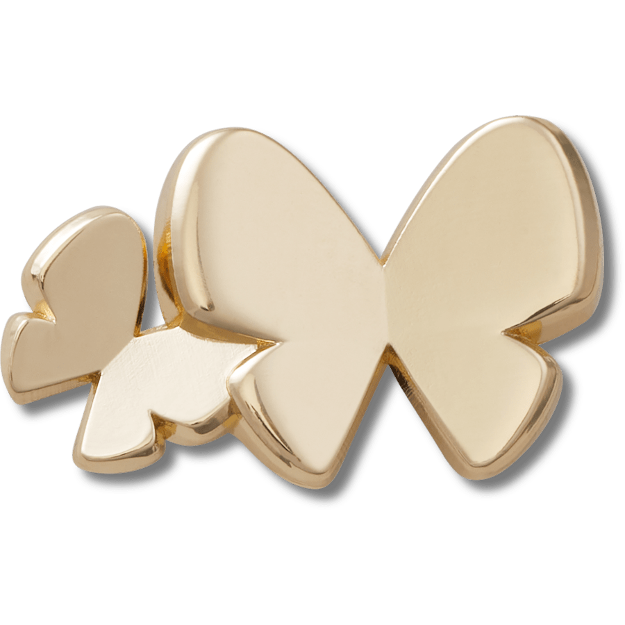  Gold Butterfly Duo - charm view - Jibbitz
