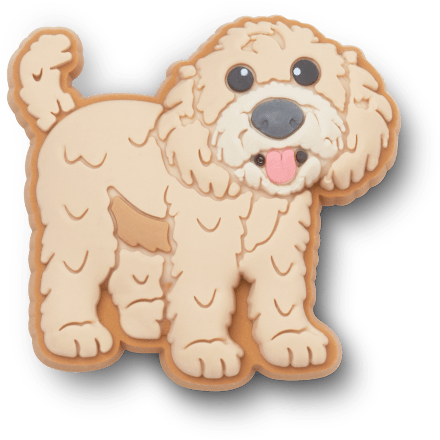  Golden Doodle Puppy - charm view - Jibbitz