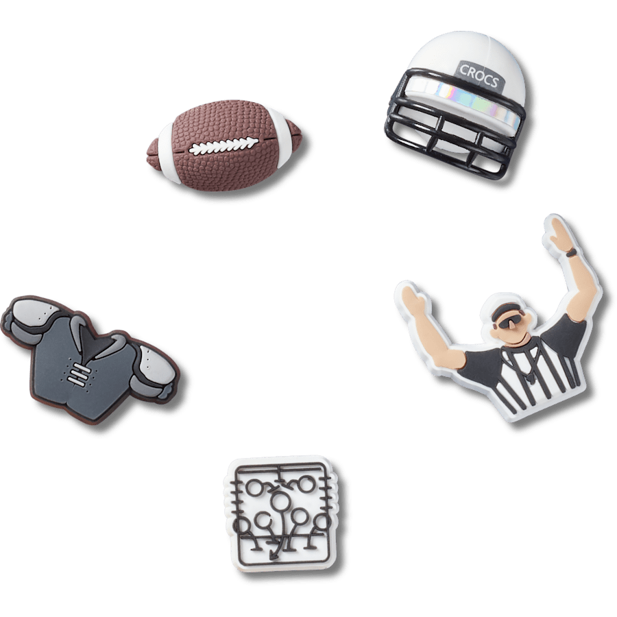  Football Team 5 Pack - charm view - Jibbitz