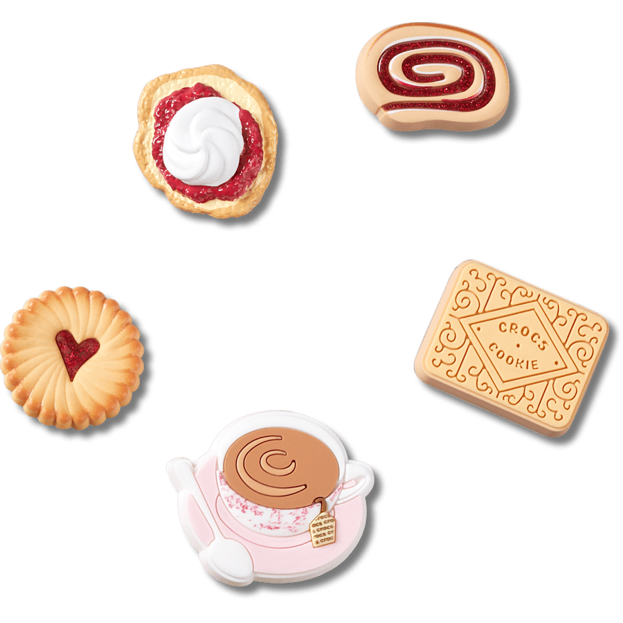 English Tea and Treats 5 Pack - accessoire weergave - Jibbitz Charms