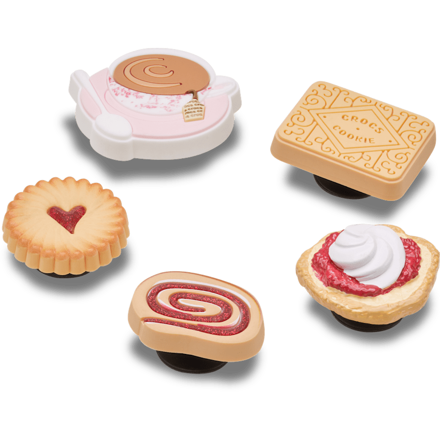 English Tea and Treats 5 Pack - aangepaste hoek - Jibbitz Charms