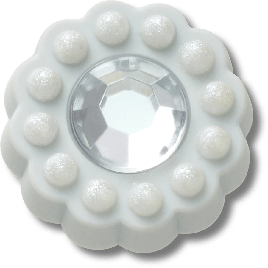  Tiny Blue Circle Gem - charm view - Jibbitz