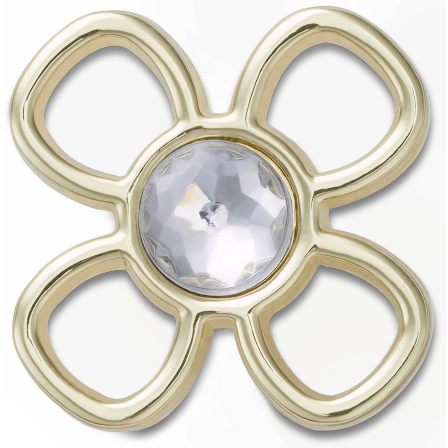  Cutout Gold Flower - charm view - Jibbitz