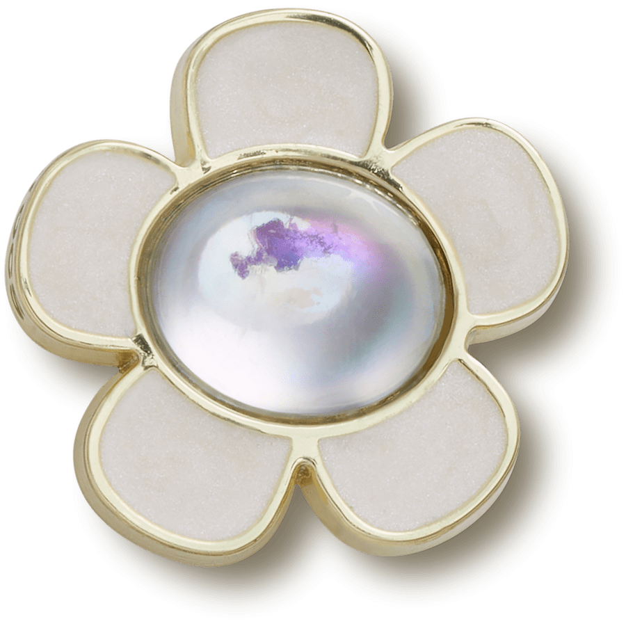  Tiny White Flower - charm view - Jibbitz