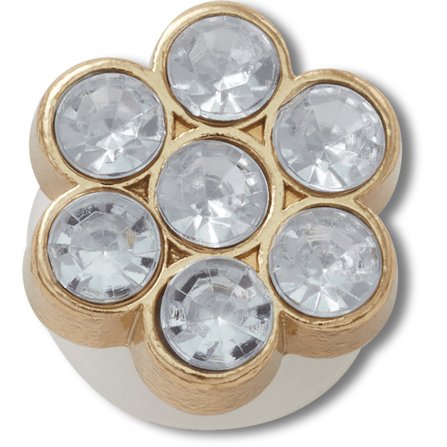  Tiny Silver Gem Flower - charm view - Jibbitz