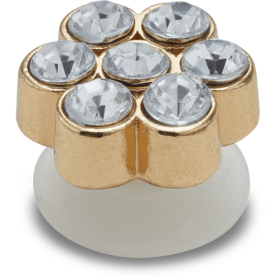  Tiny Silver Gem Flower - charms on shoes - Jibbitz