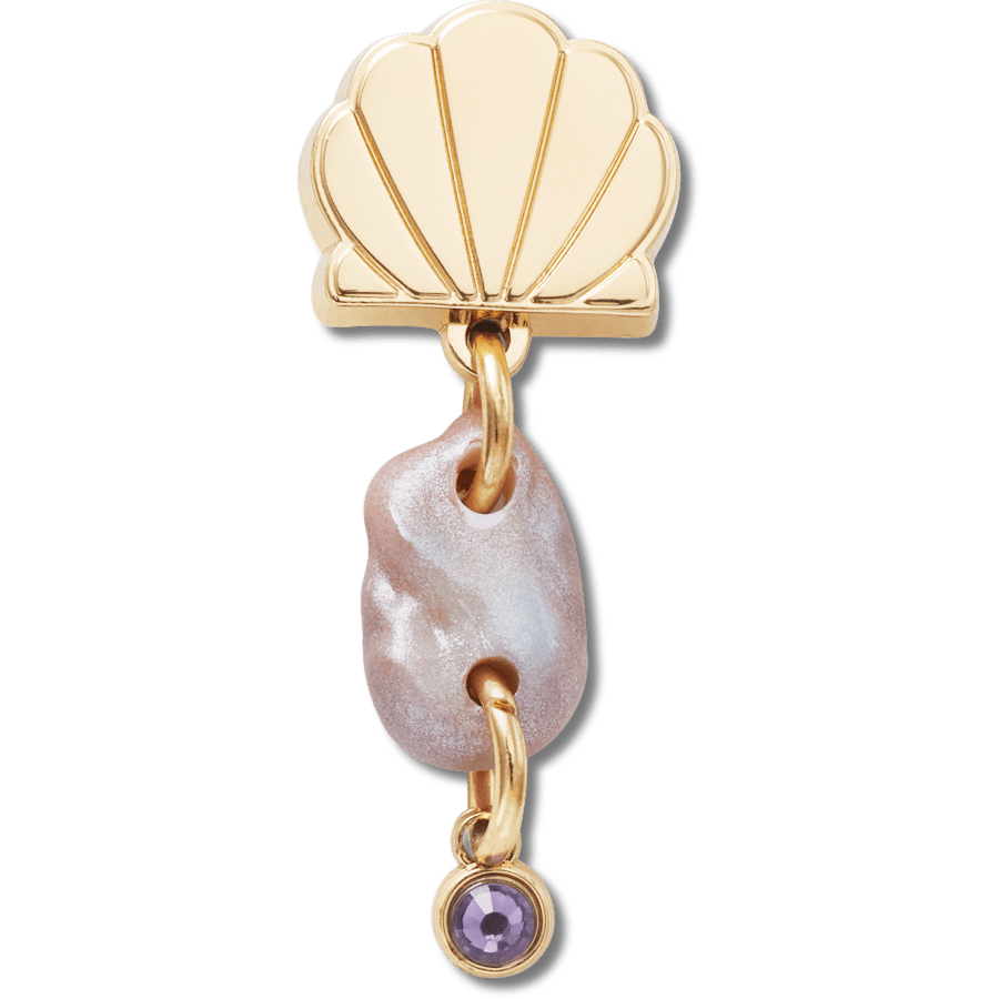  Gold Seashell Dangle - charm view - Jibbitz