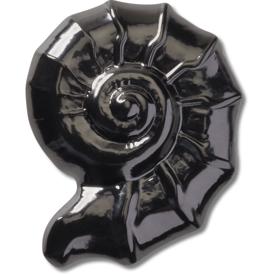  Dark Swirl Shell - charm view - Jibbitz