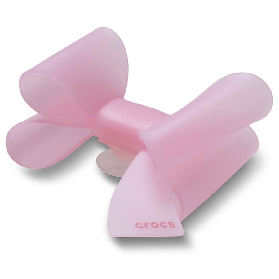  Pink Asymmetrical Bow - charms on shoes - Jibbitz