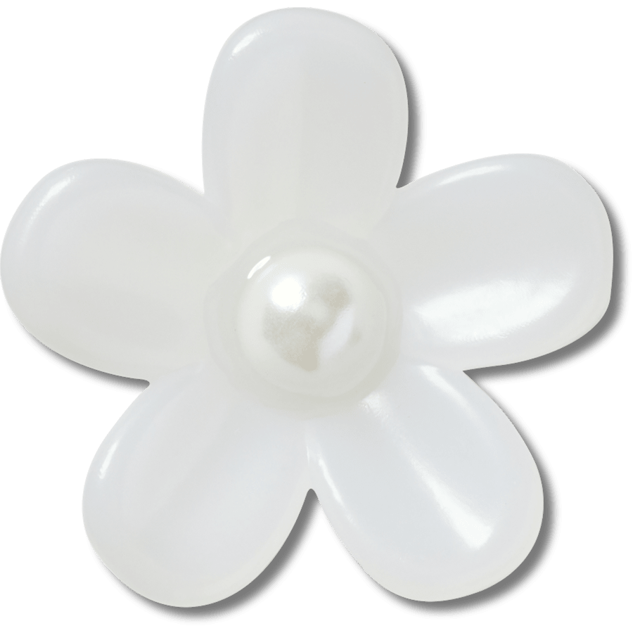  Matte Pearl Flower - charm view - Jibbitz
