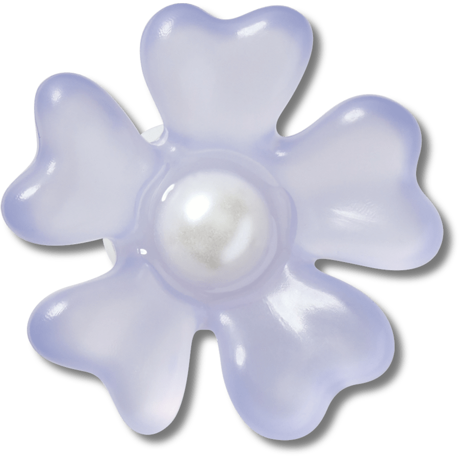  Lavender Matte Pearl Flower - charm view - Jibbitz
