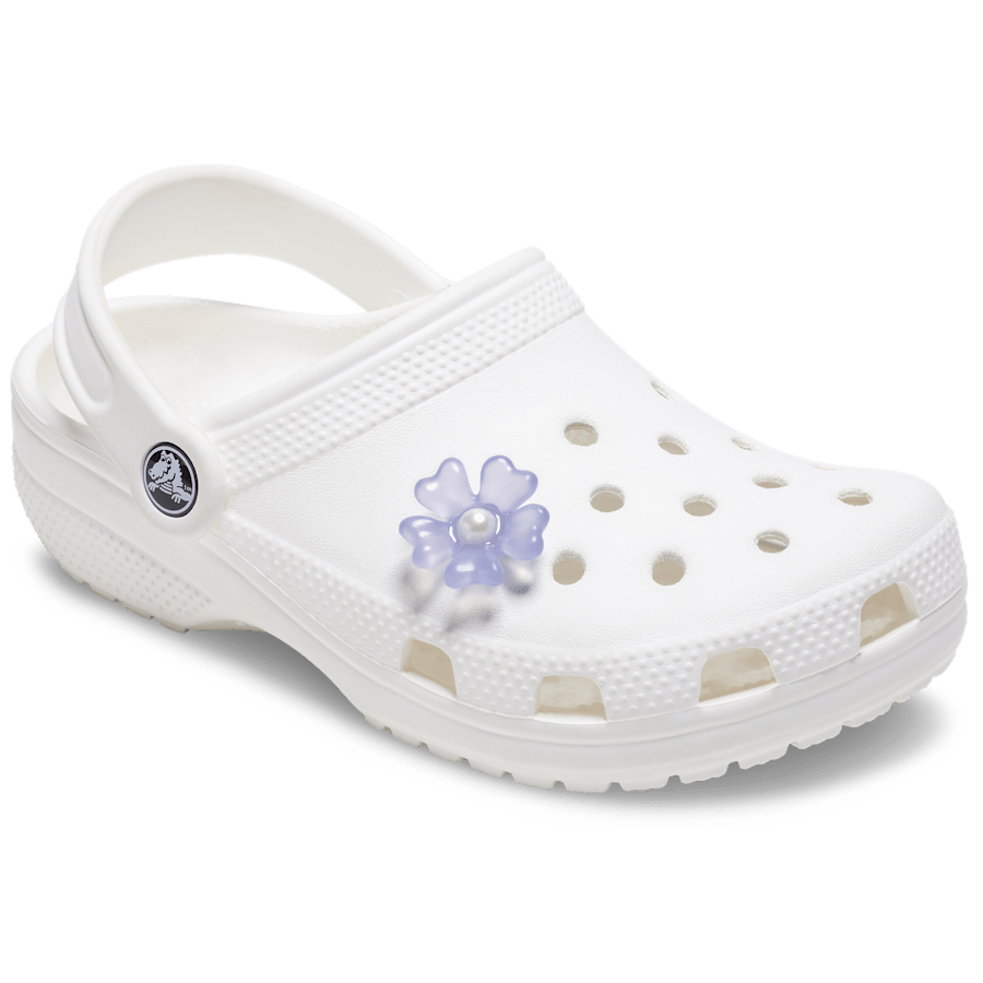  Lavender Matte Pearl Flower - Custom Angle - Jibbitz