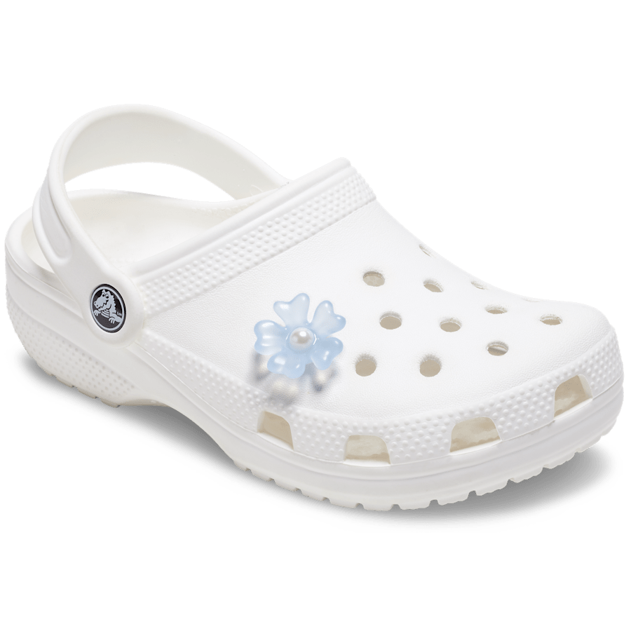  Blue Frost Matte Pearl Flower - Custom Angle - Jibbitz