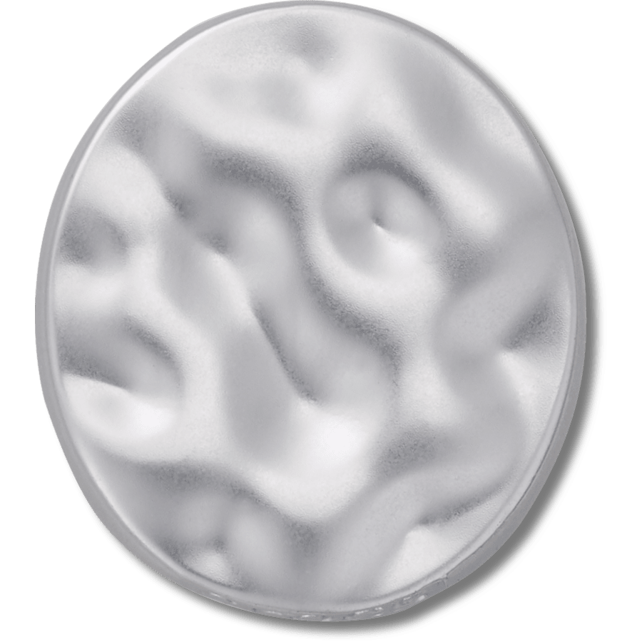  Silver Distressed Stone - charm view - Jibbitz