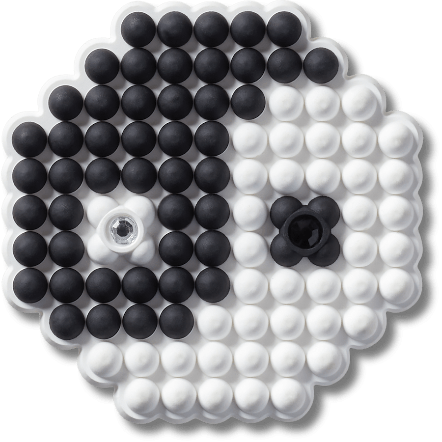  Beaded Ying and Yang - charm view - Jibbitz