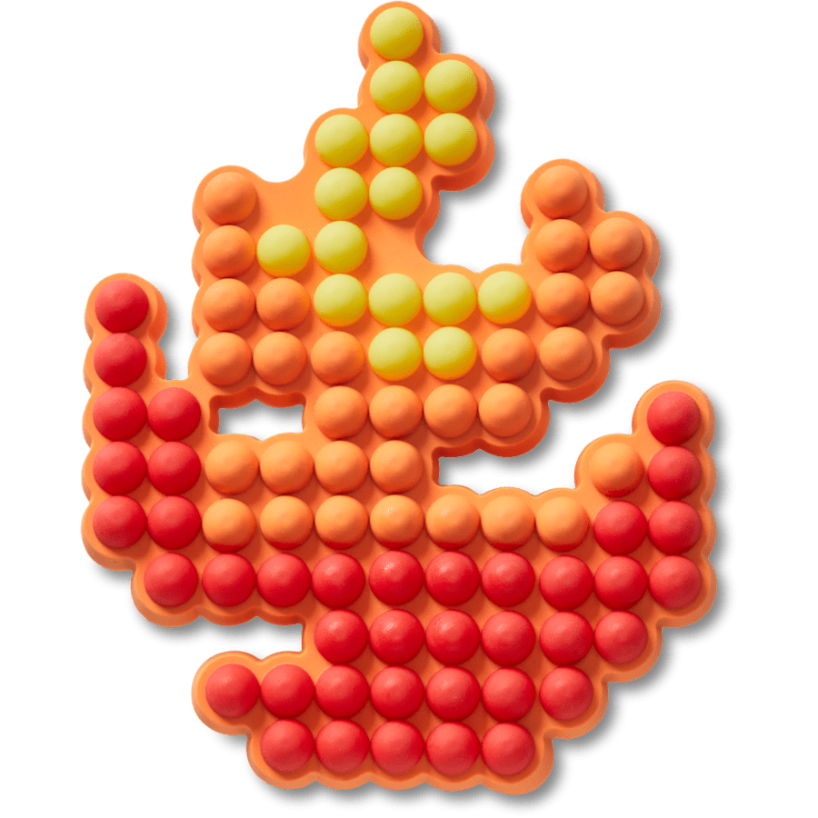 Beaded Flame - charm view - Jibbitz