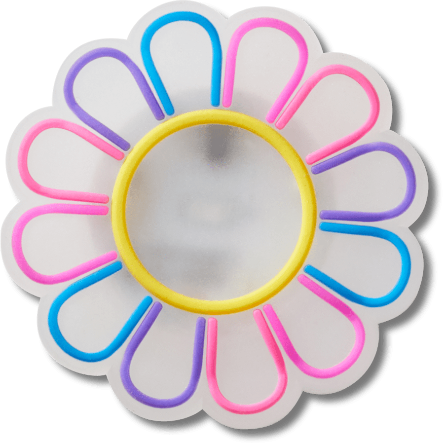  Lights Up Rainbow Flower - charm view - Jibbitz