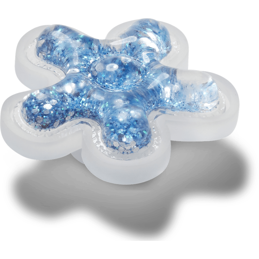 Blue Squish Filled Flower - charms on shoes - Jibbitz