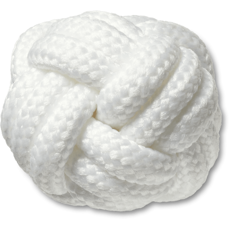  White Knotted Puff - charm view - Jibbitz