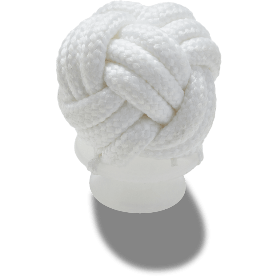  White Knotted Puff - charms on shoes - Jibbitz