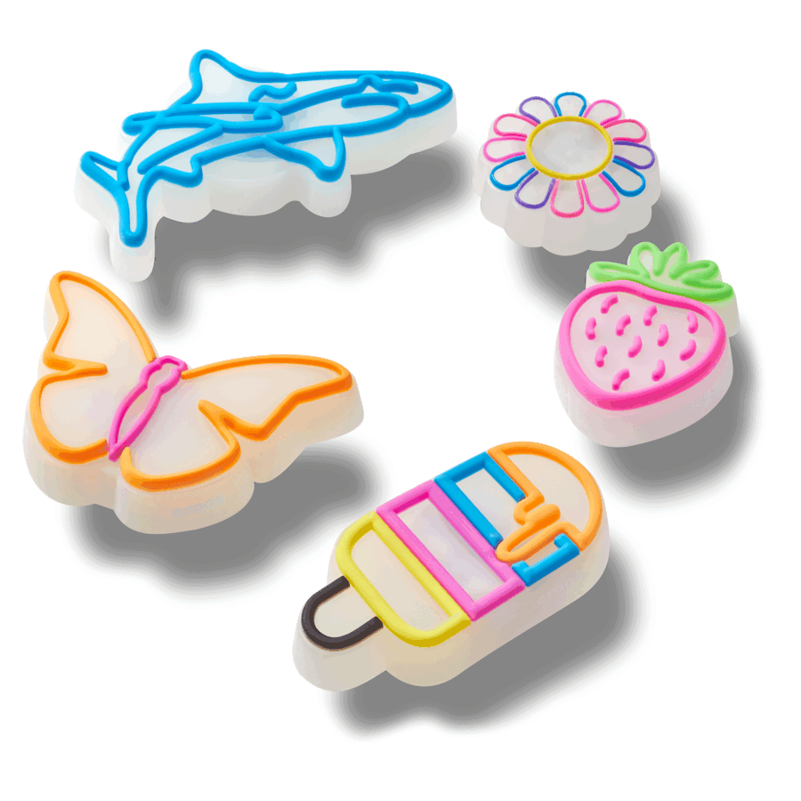 Lights Up Summer 5 Pack - Custom Angle - Jibbitz Charms