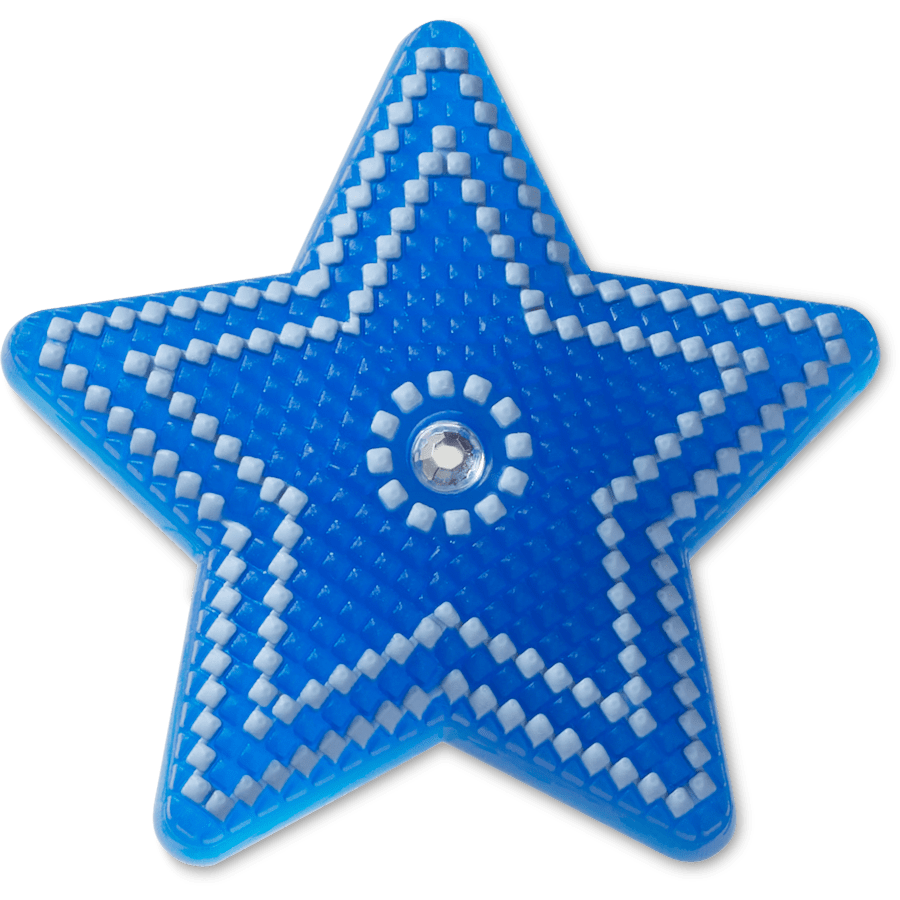  Lights Up Blue Star With Gem - charm view - Jibbitz