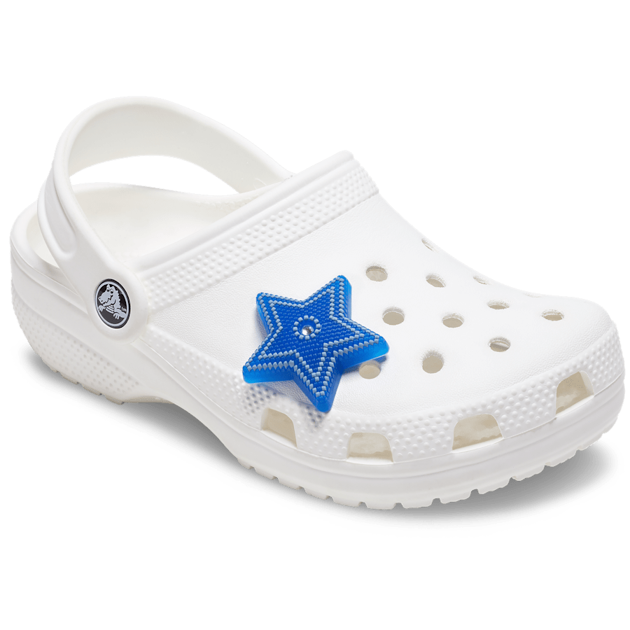  Lights Up Blue Star With Gem - Custom Angle - Jibbitz
