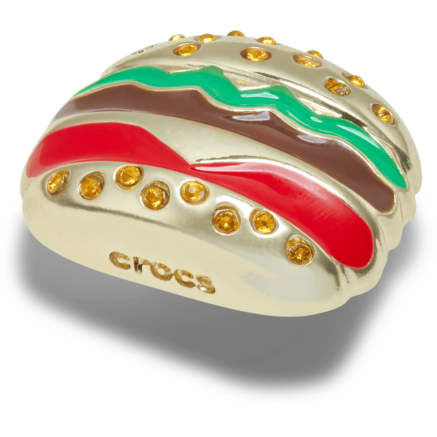  Gold Burger - charms on shoes - Jibbitz