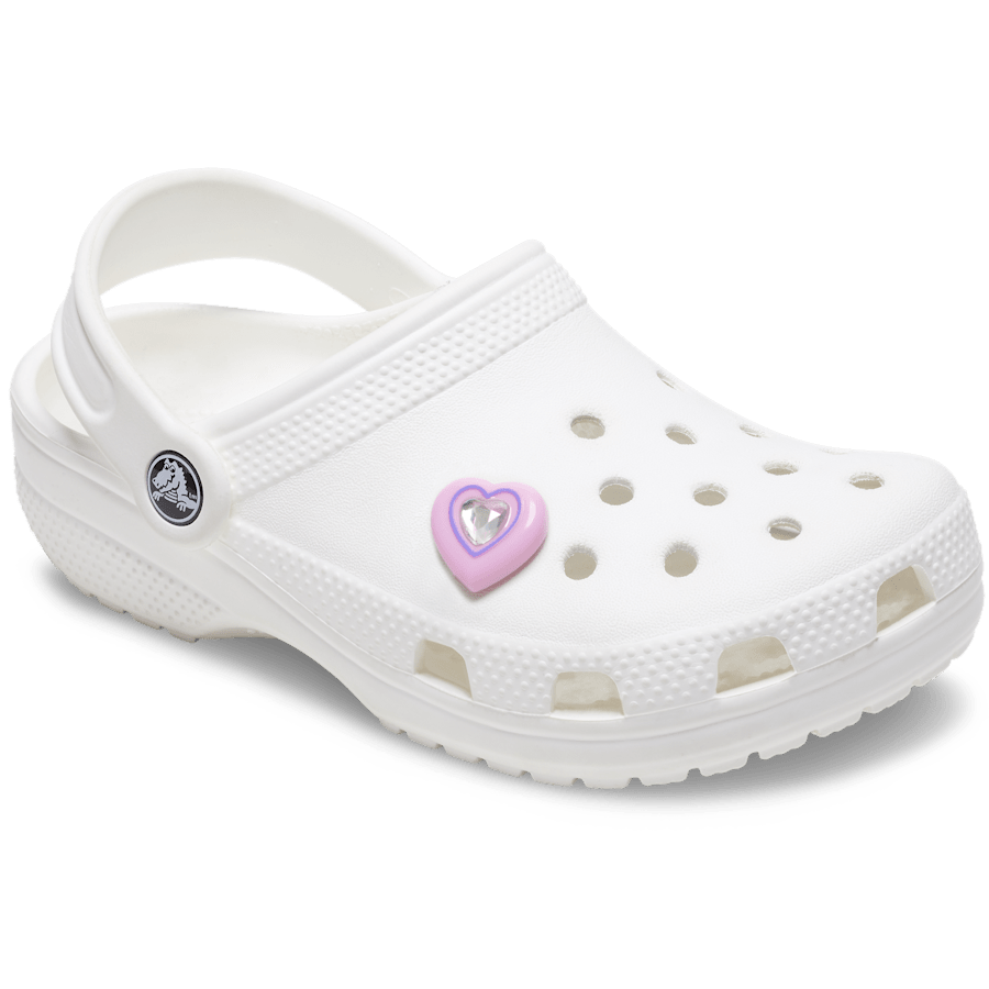  Pink Heart With Gem - Custom Angle - Jibbitz