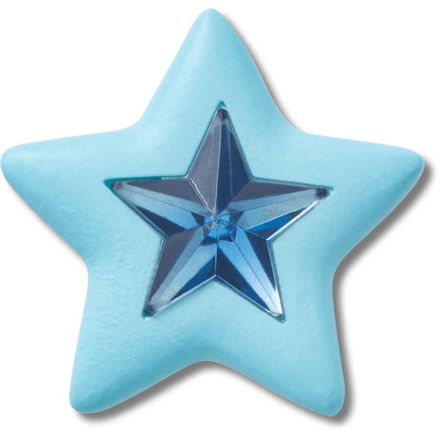  Blue Star With Gem - charm view - Jibbitz
