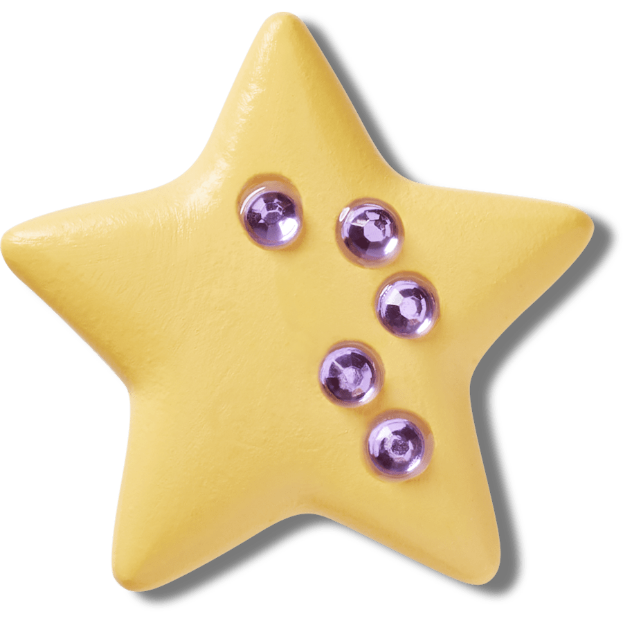  Dreamsicle Sparkly Gem Star - charm view - Jibbitz
